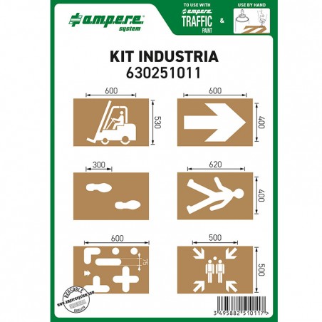 Kit de 6 Plantillas para señalización Especial industria