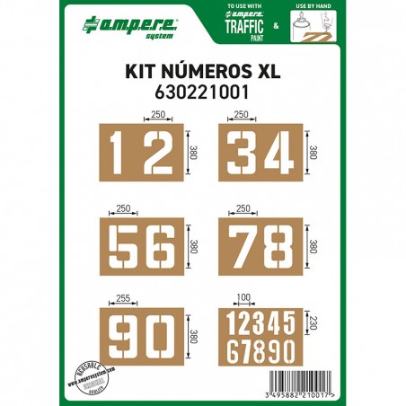 Kit 6 Plantillas señalización números