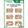 Kit 6 Plantillas señalización Letras y símbolos